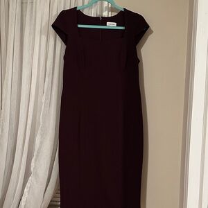 Calvin Klein Women's Dark Purple Dress